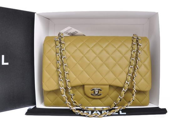 7A Replica Chanel Original Leather Jumbo Flap Bag A47600 Beige